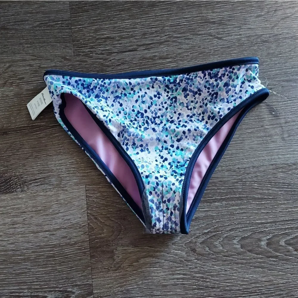Eddie Bauer Reversible Bikini Bottom Blue and Purple Speckled Size S (7-8)